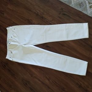 J.CREW Jeans Womens White Ivory Stretch Denim Pocket Preppy Ladies XS S 27X28